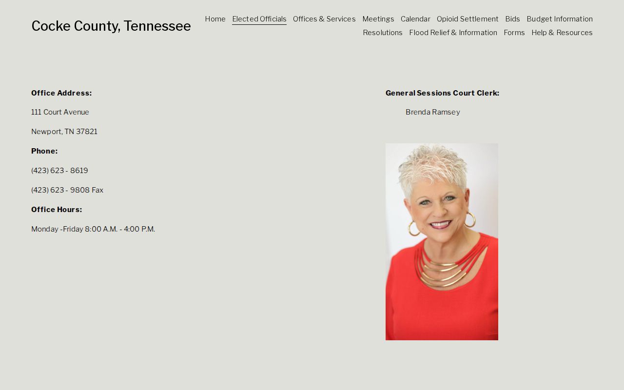 Cocke County bench warrant record route through the General Sessions Clerk